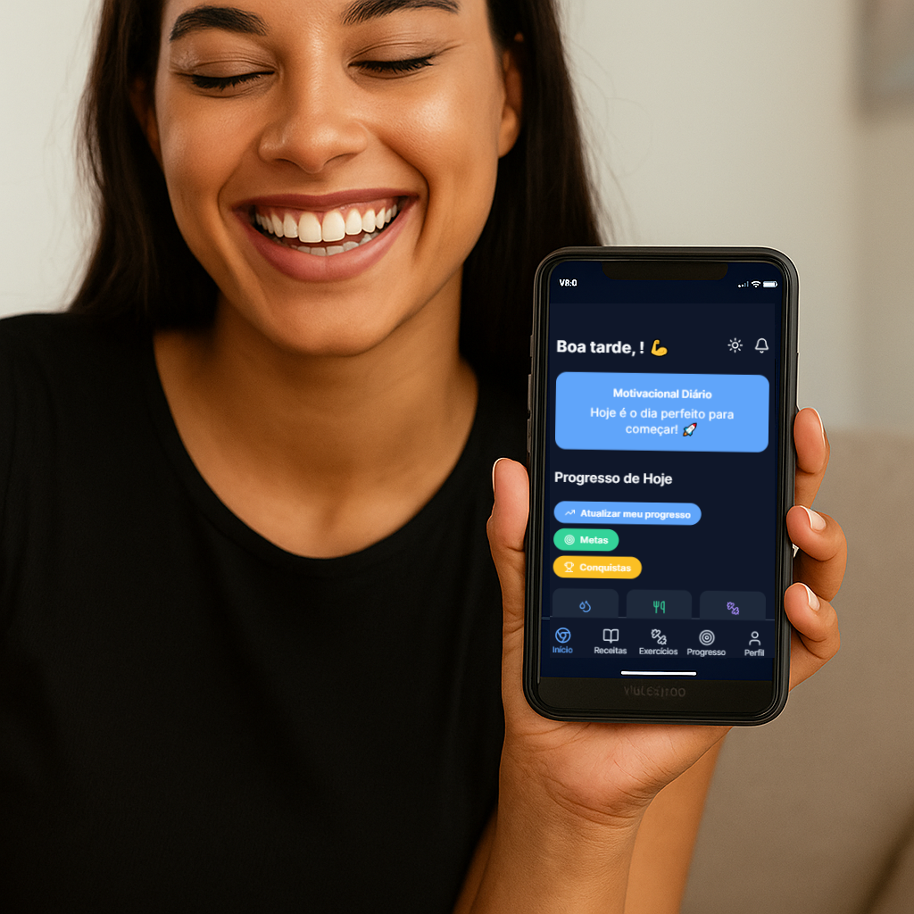 Pessoa usando o VitaGuide em ambiente natural